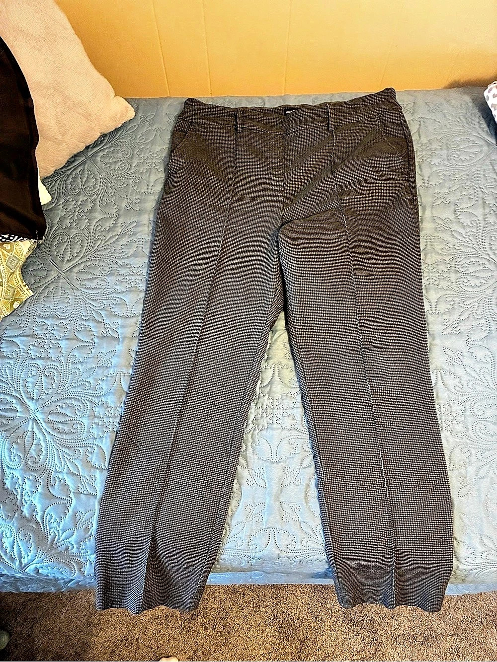 Hilary Radwell Houndstooth Trousers in Black & Gray
